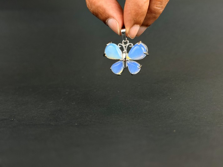 Opal Butterfly Pendant