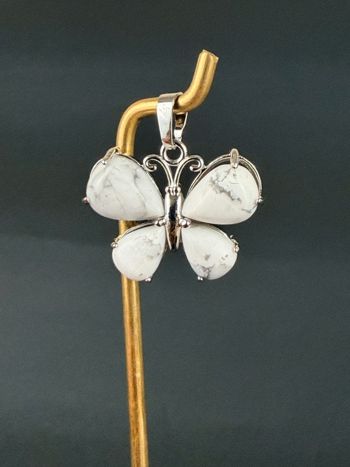 Howlite Butterfly Pendant