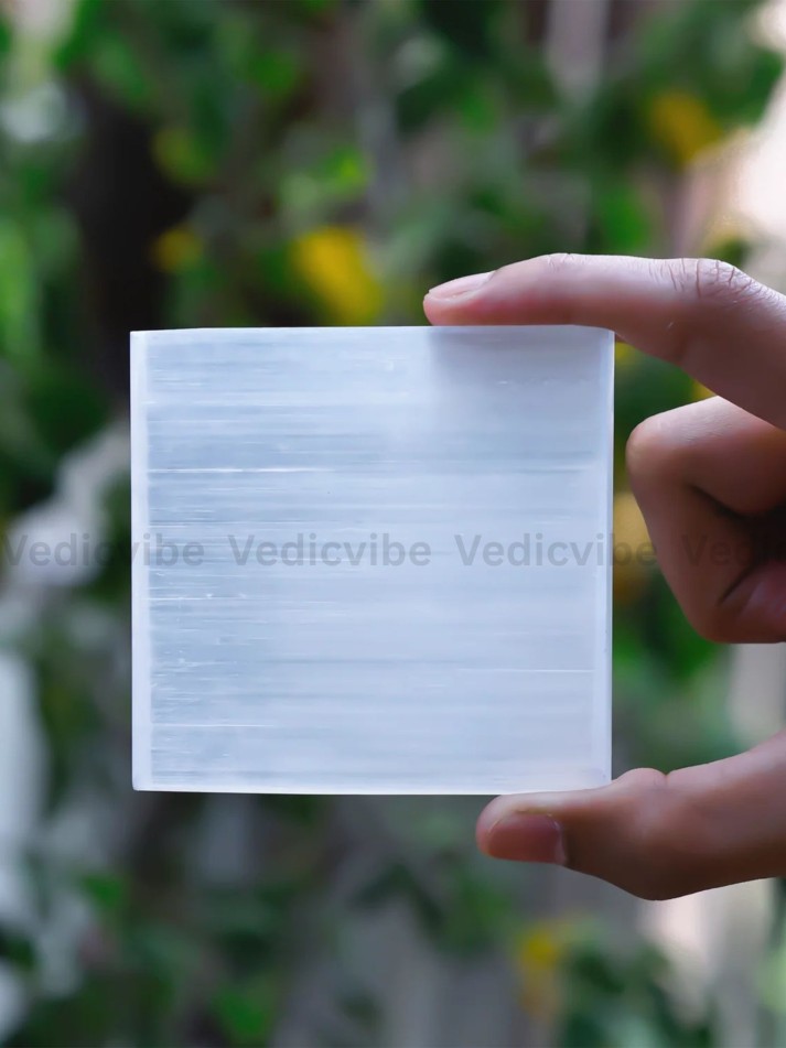 Selenite Shree Yantra Plate