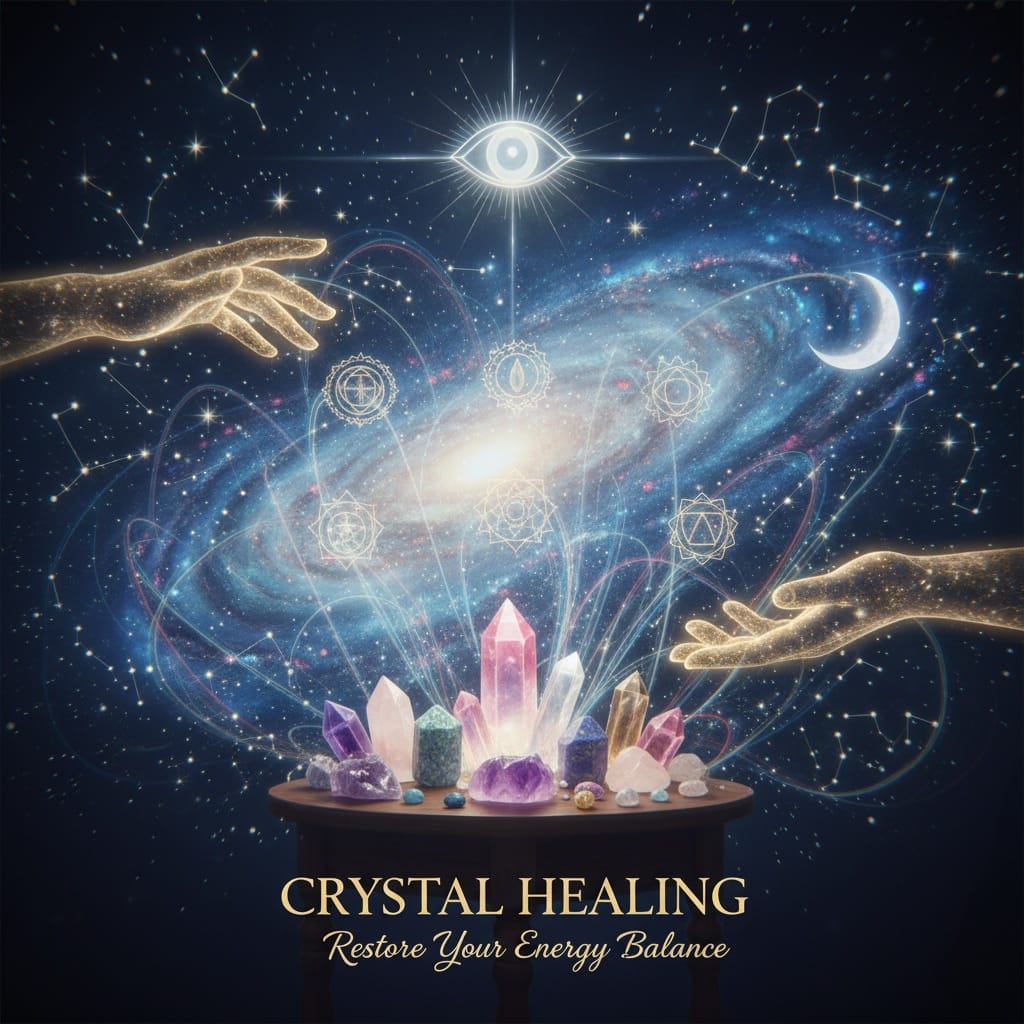Crystal therapy session